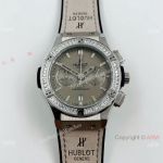 Women Hublot Classic Fusion Chronograph King Copy Watch Diamond bezel